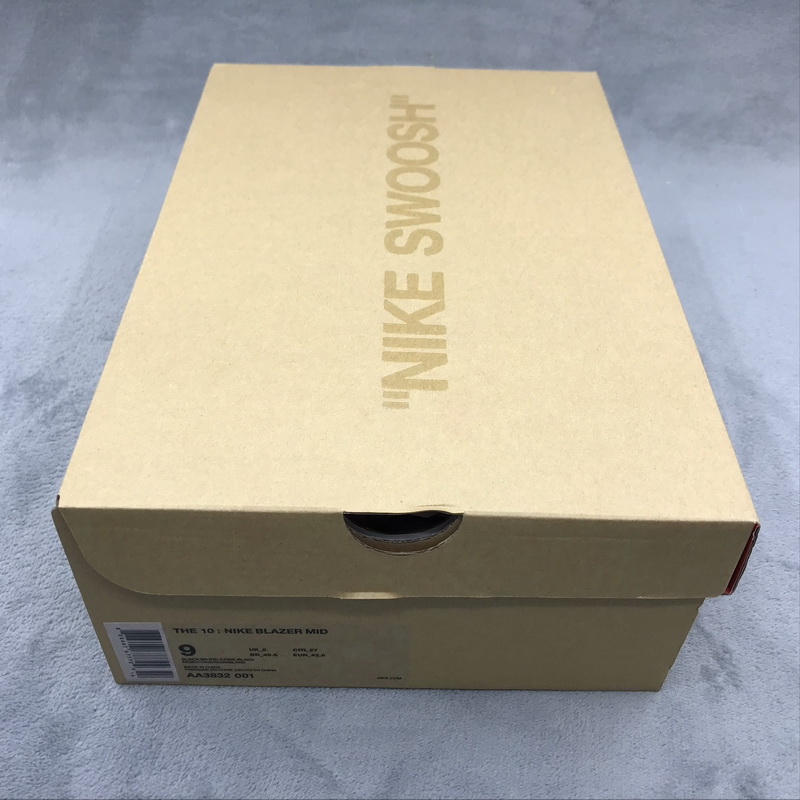 Authentic OFF-WHITE x Nike Blazer Mid Black GS